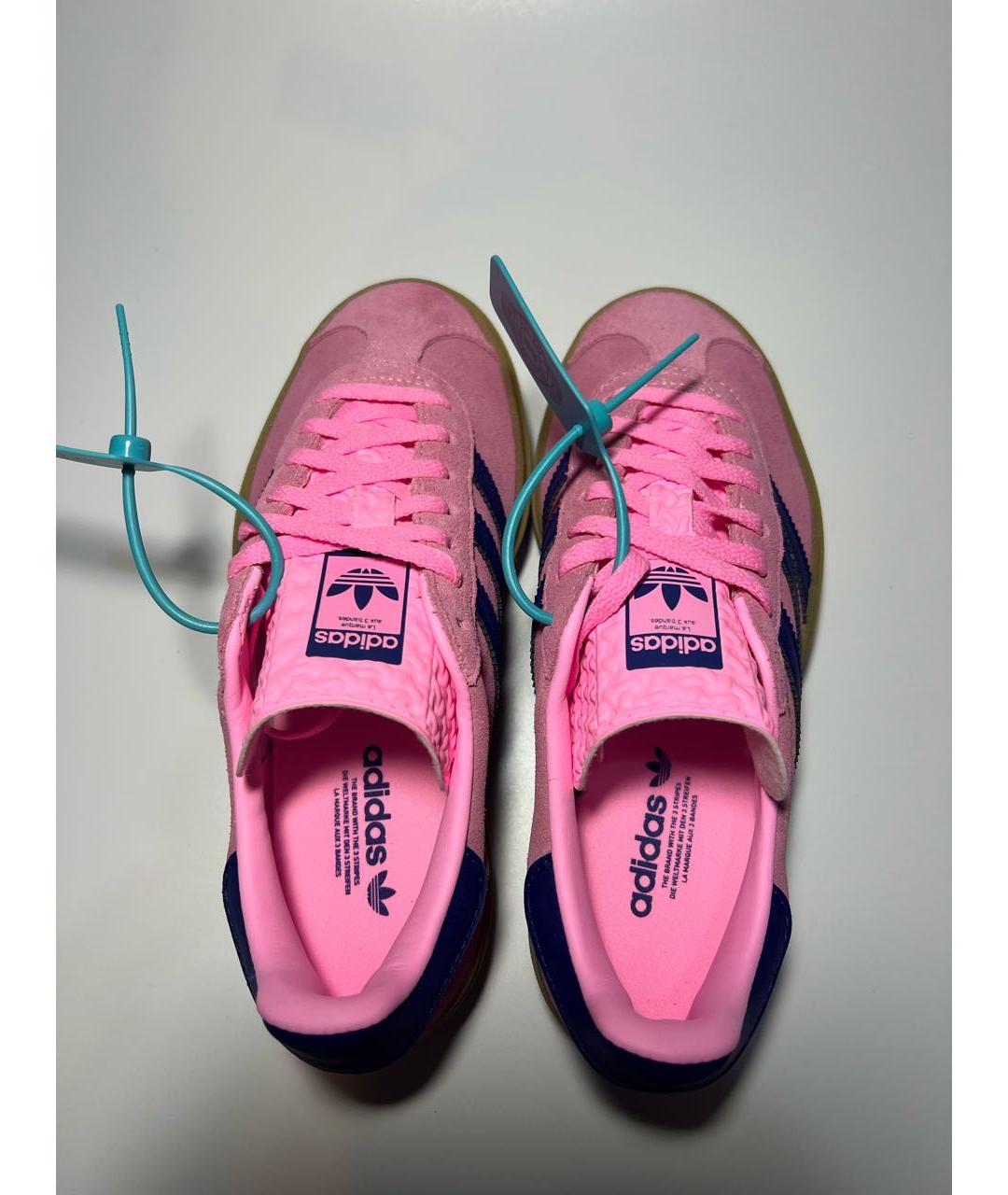 ADIDAS Розовые замшевые кеды, фото 3