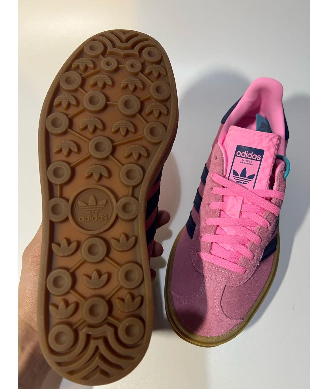 ADIDAS Розовые замшевые кеды, фото 6