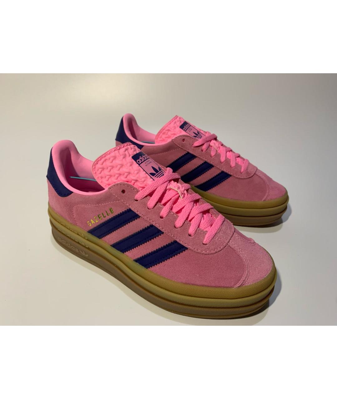 ADIDAS Розовые замшевые кеды, фото 2