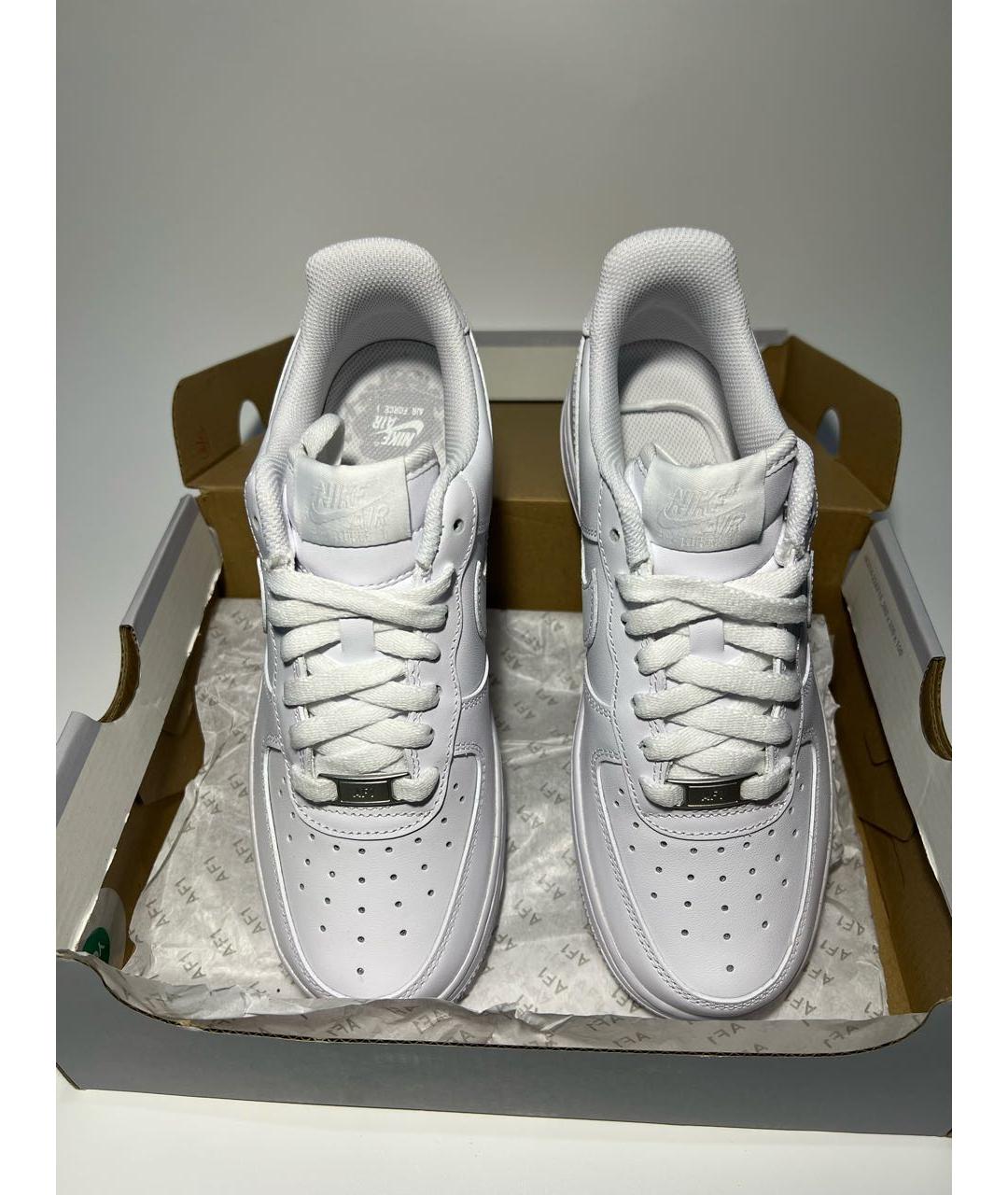 NIKE Белые кожаные кроссовки, фото 6