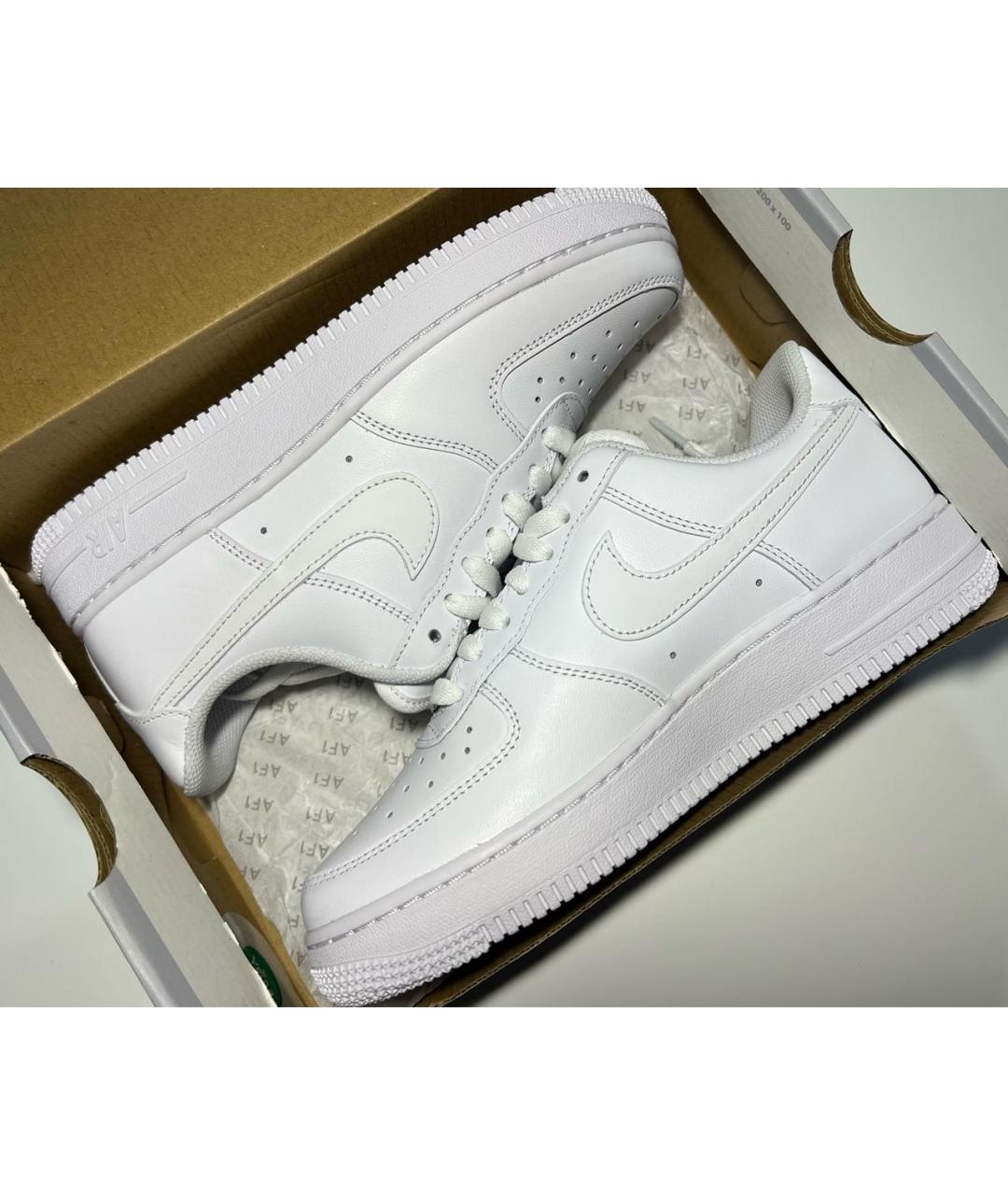 NIKE Белые кожаные кроссовки, фото 7