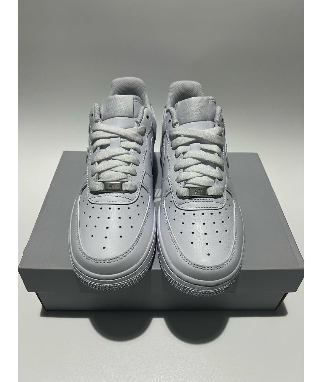 NIKE Белые кожаные кроссовки, фото 3