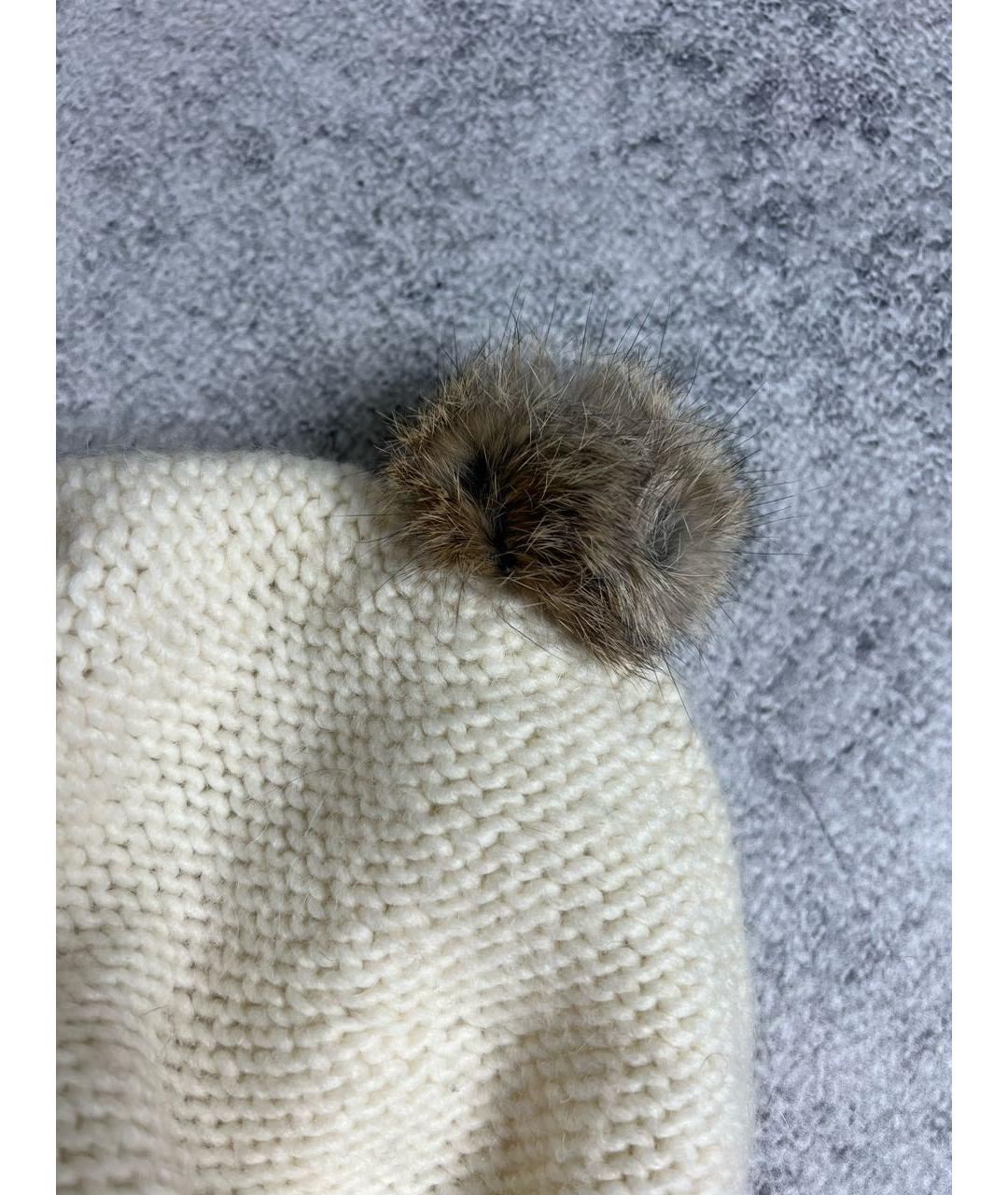 JUST CAVALLI Белая шерстяная шапка, фото 4
