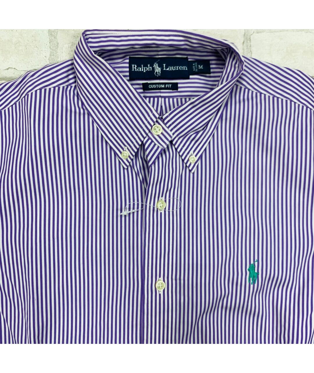 RALPH LAUREN Фиолетовая хлопковая классическая рубашка, фото 3