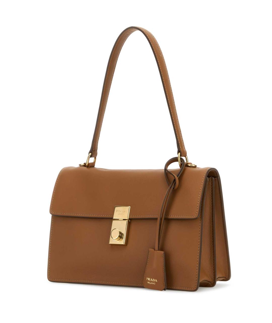 PRADA Коричневая кожаная сумка через плечо, фото 2