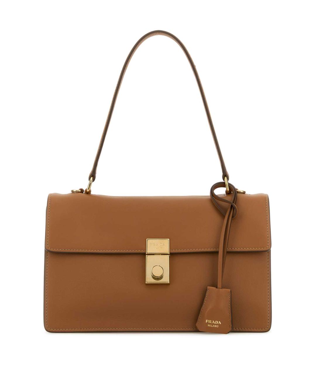 PRADA Коричневая кожаная сумка через плечо, фото 1