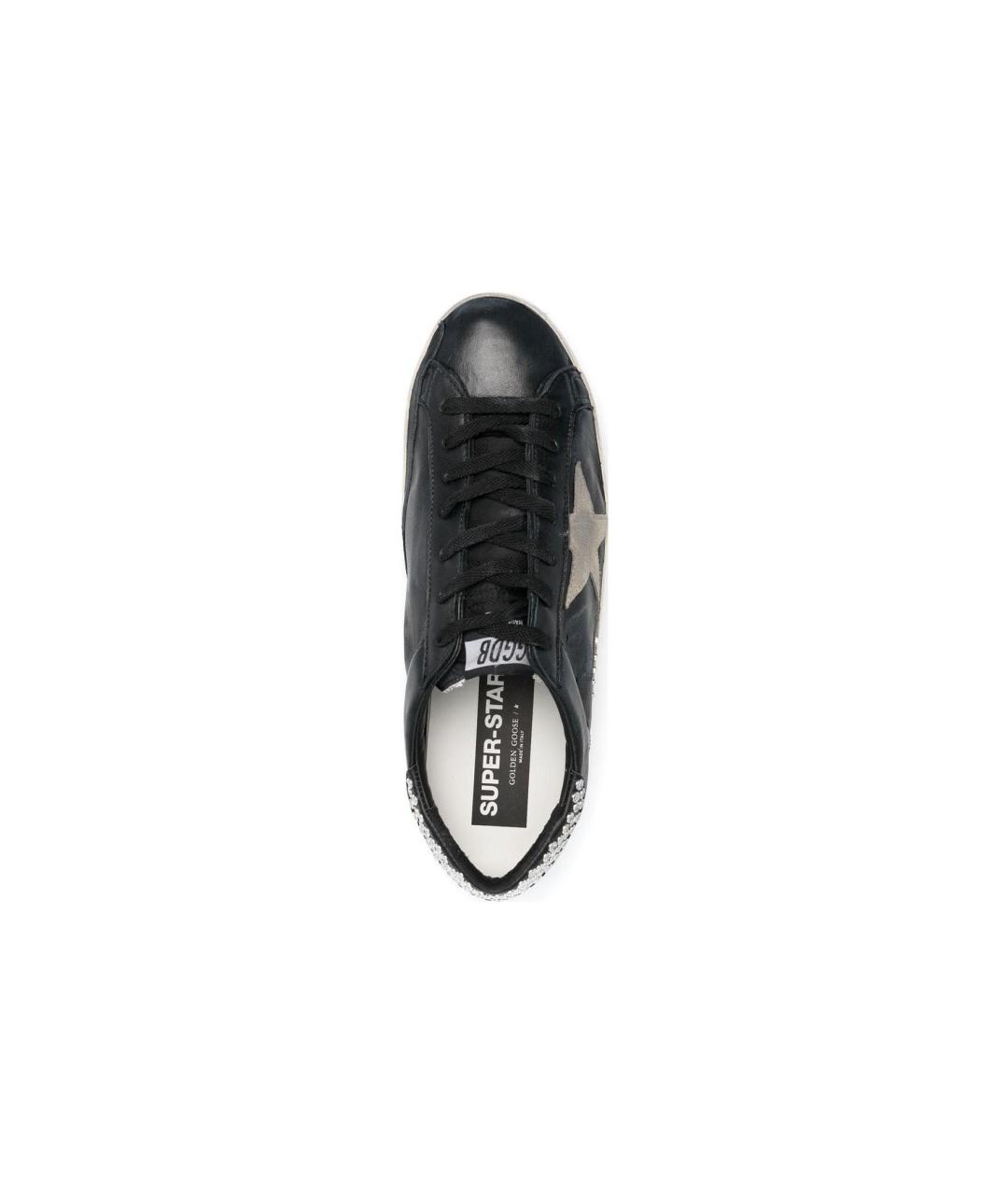 GOLDEN GOOSE DELUXE BRAND Черные кожаные низкие кроссовки / кеды, фото 5