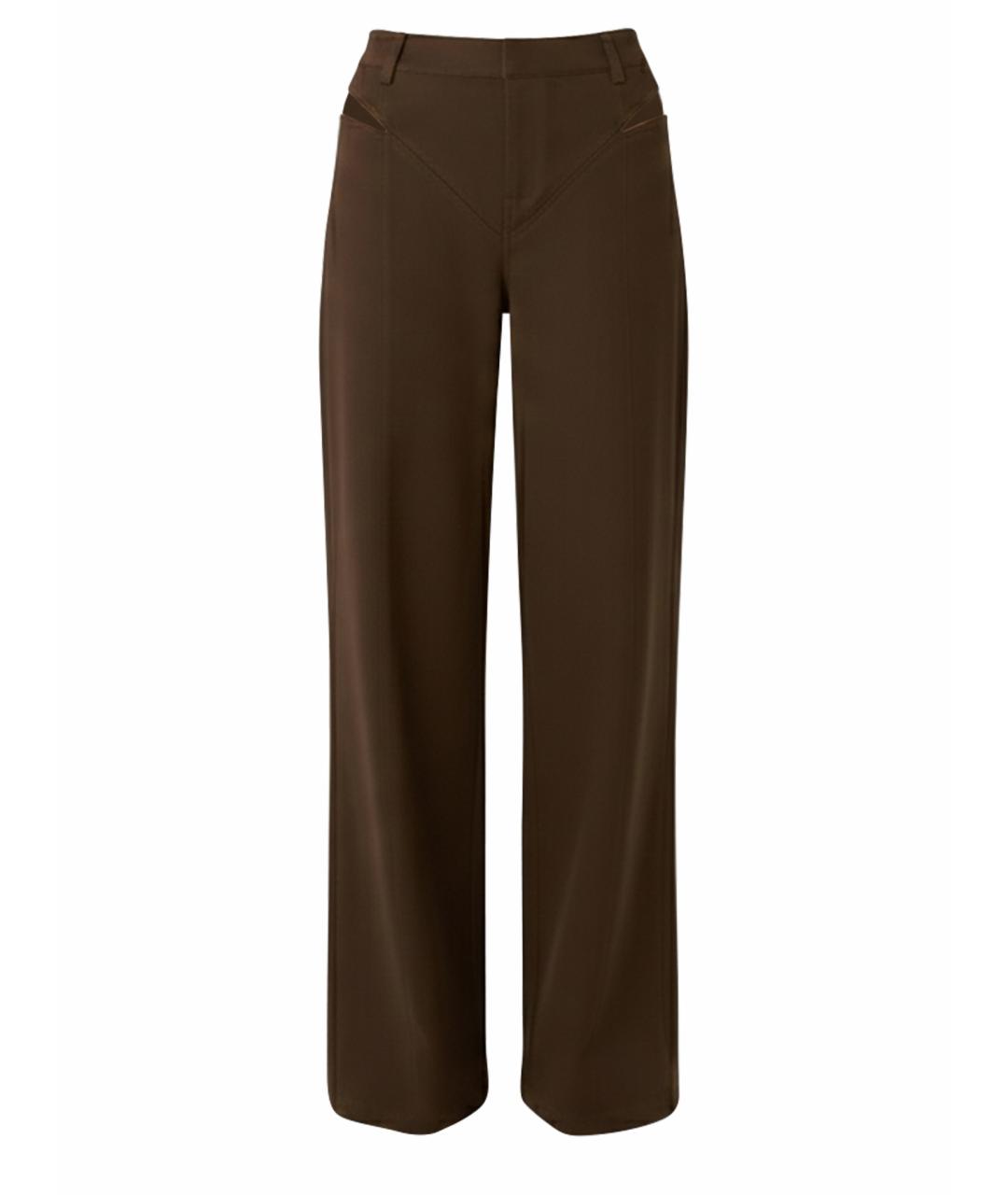 ALO YOGA Коричневые прямые брюки, фото 1