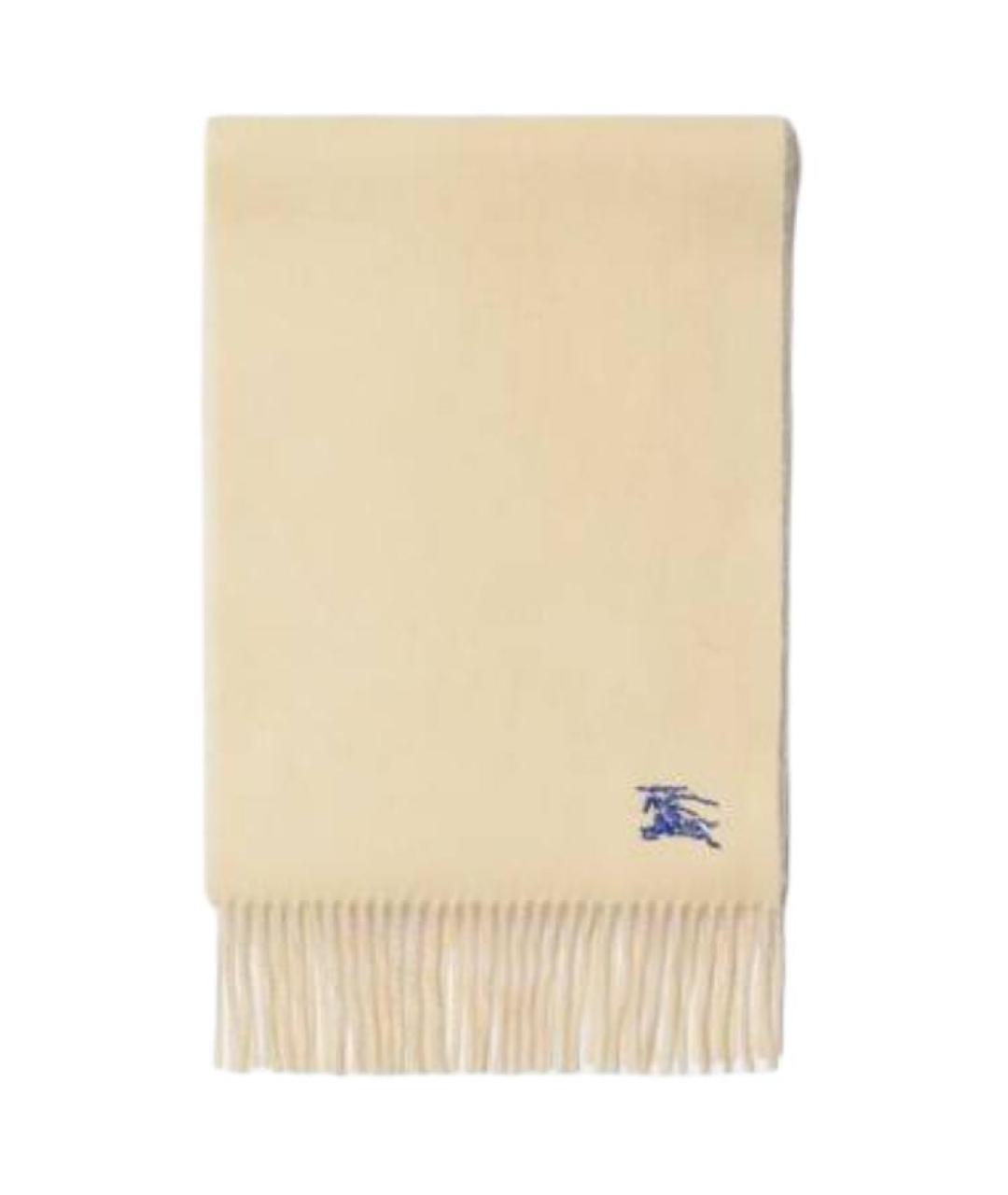 BURBERRY Желтый кашемировый шарф, фото 1