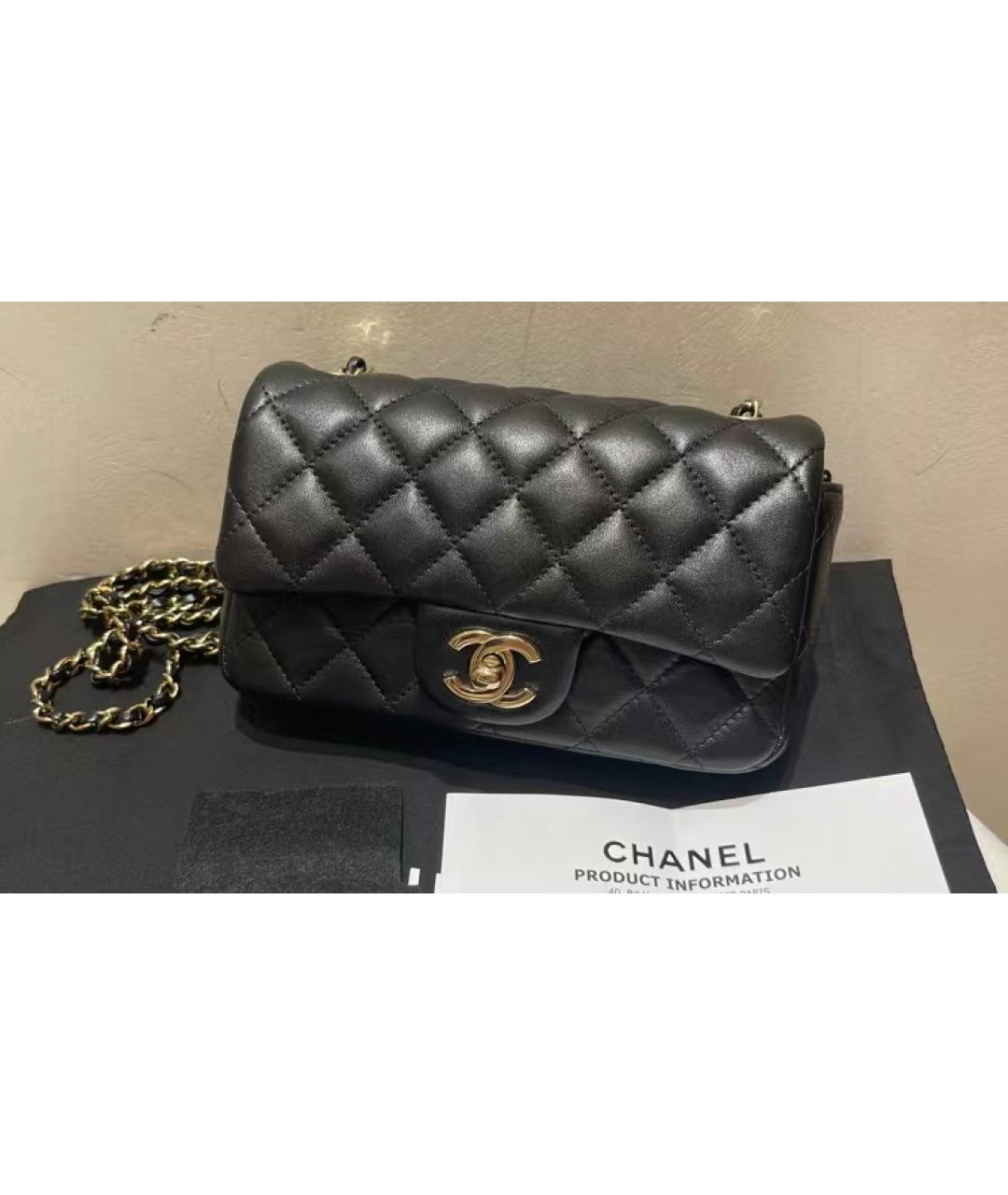 CHANEL Черная кожаная сумка через плечо, фото 3