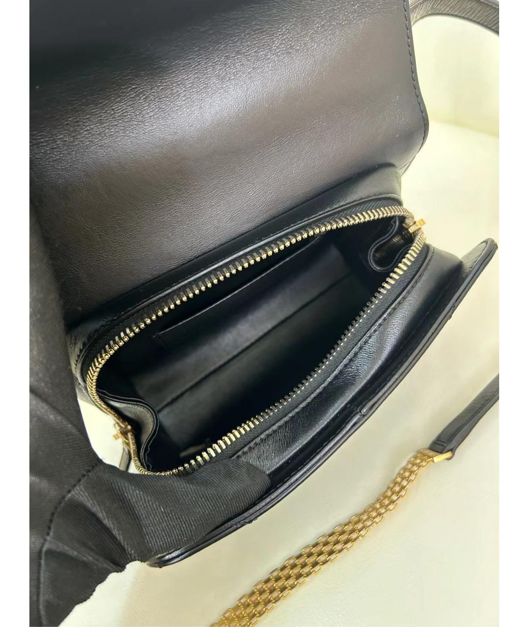 CHANEL Черная кожаная сумка через плечо, фото 5