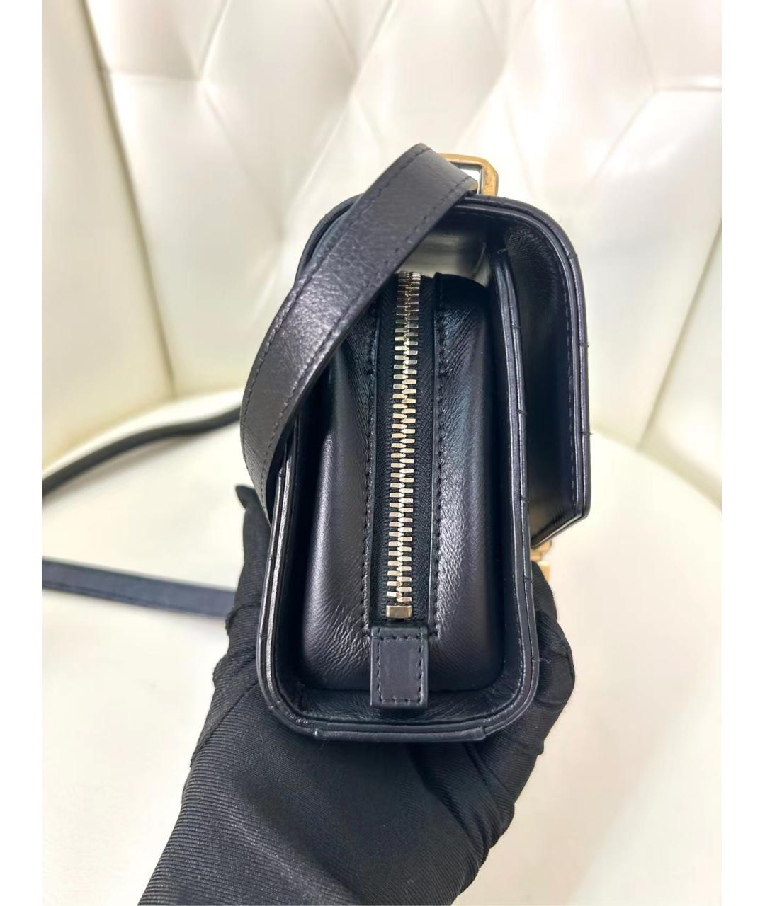 CHANEL Черная кожаная сумка через плечо, фото 3