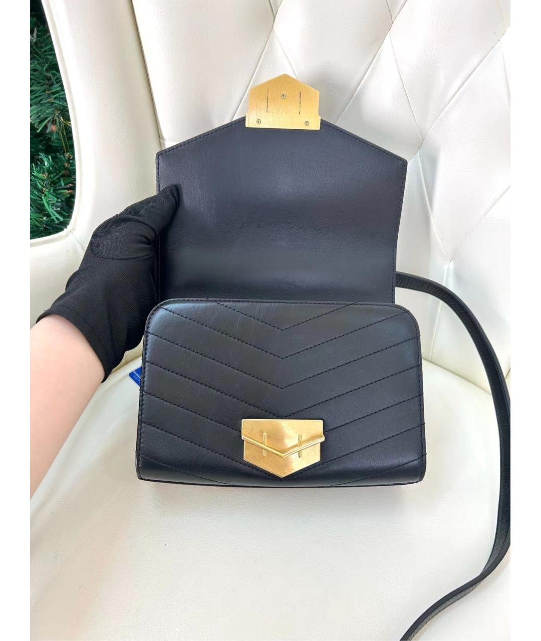 CHANEL Черная кожаная сумка через плечо, фото 6