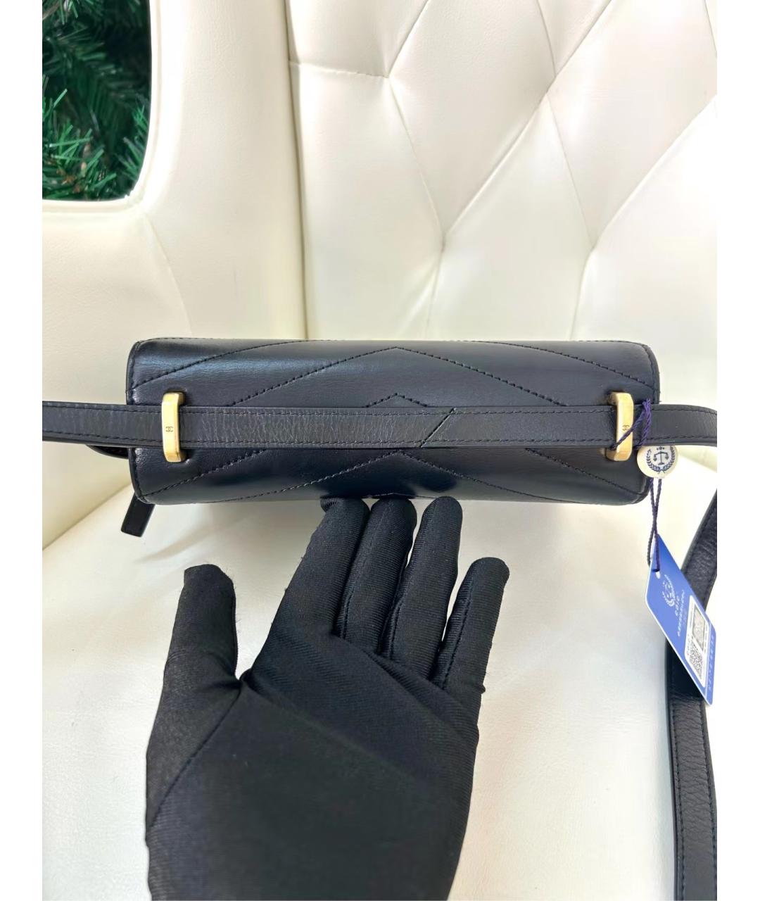 CHANEL Черная кожаная сумка через плечо, фото 7