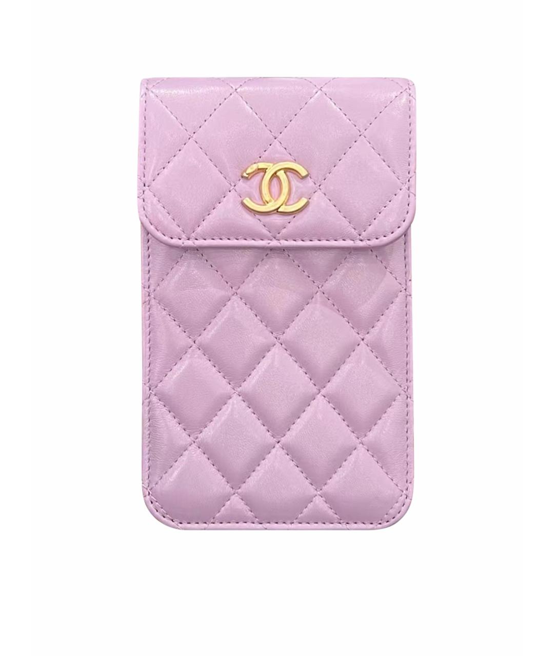 CHANEL Фиолетовая кожаная сумка через плечо, фото 1