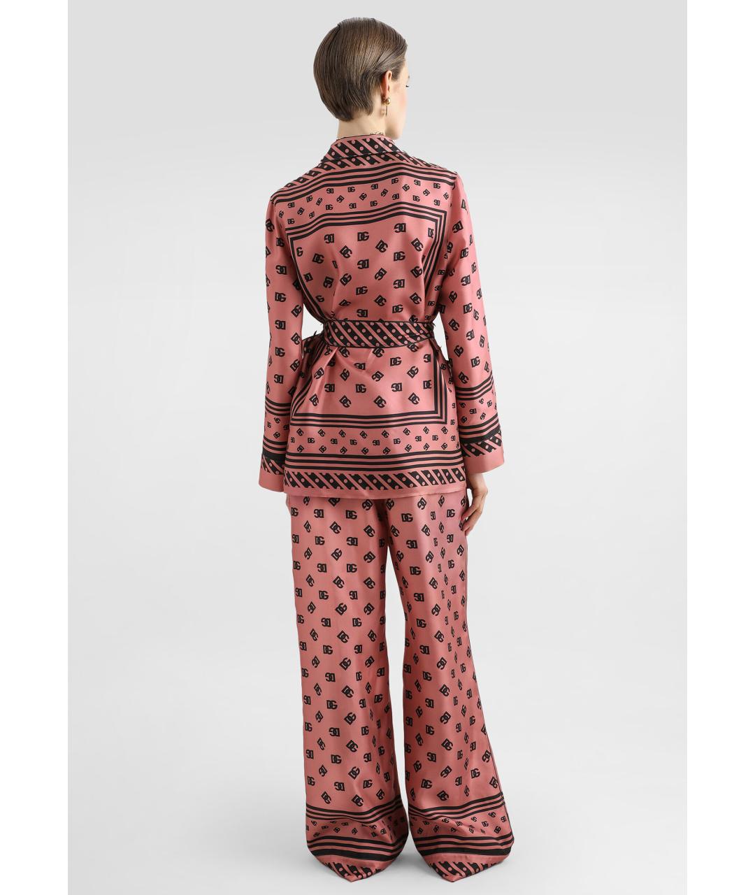 DOLCE&GABBANA Розовая шелковая рубашка, фото 3