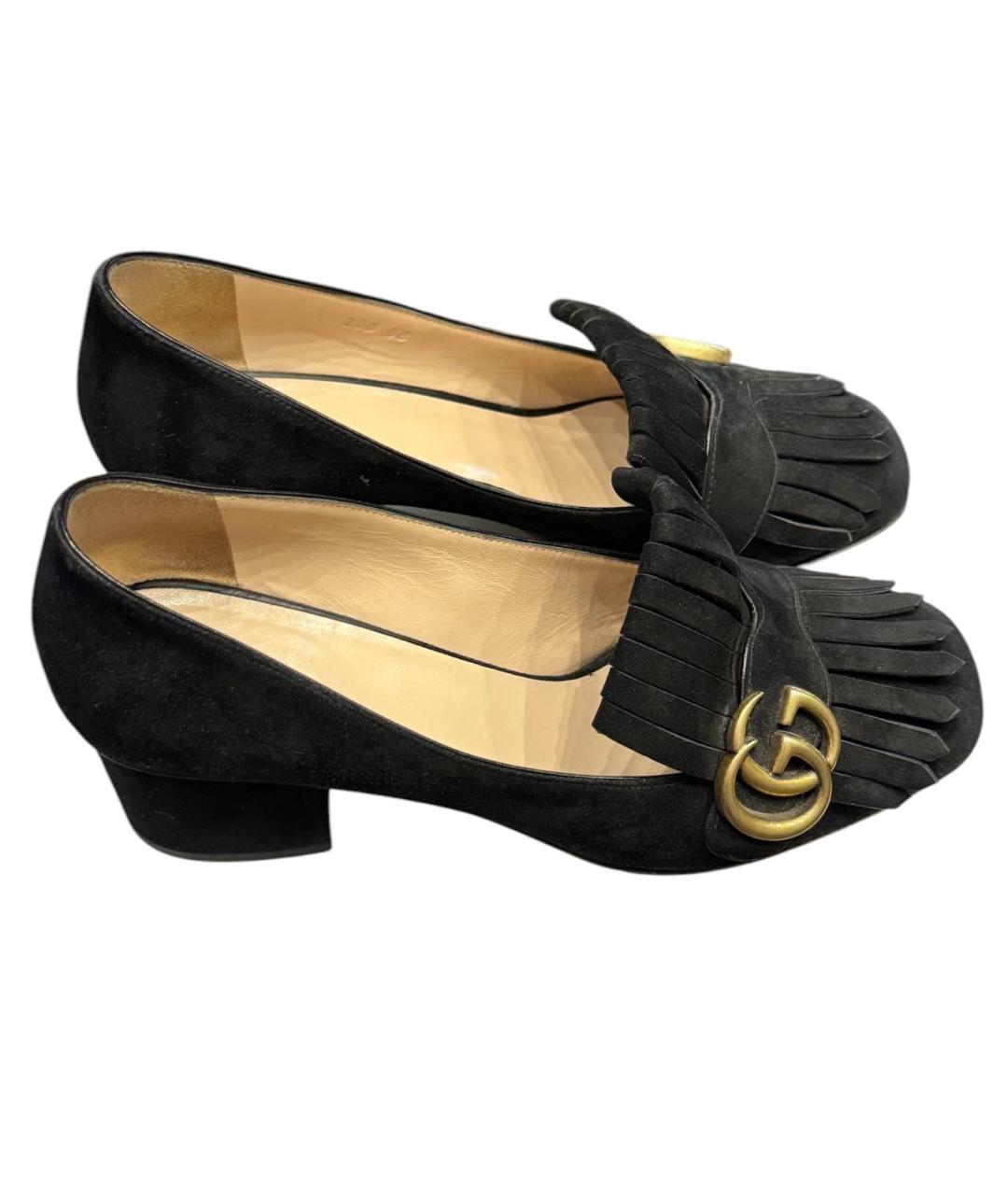 GUCCI Черные замшевые туфли, фото 9