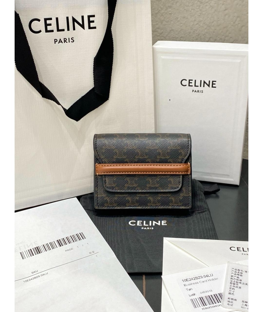 HERMES Коричневая визитница, фото 9