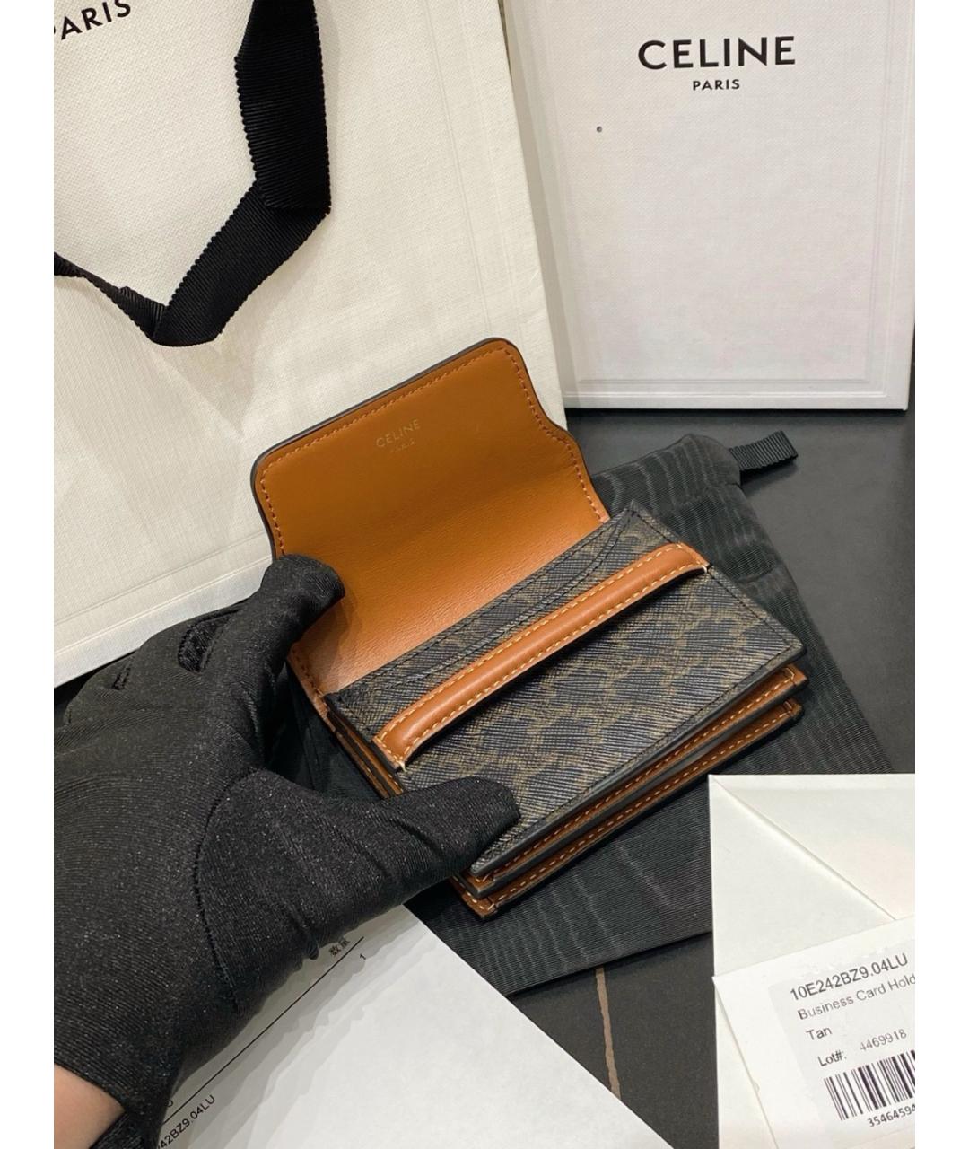 HERMES Коричневая визитница, фото 7