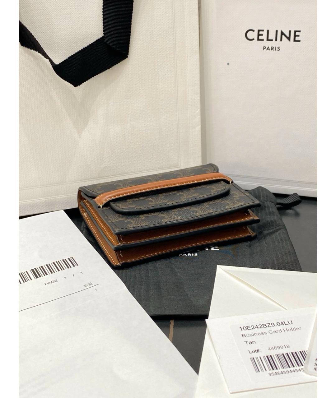 HERMES Коричневая визитница, фото 6