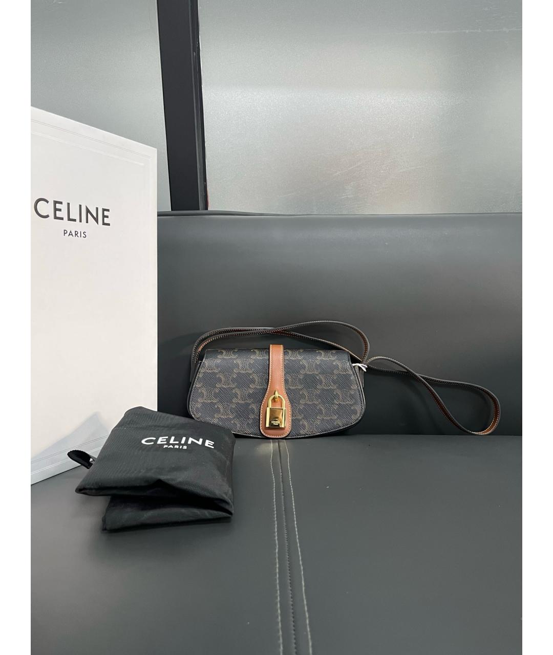 CELINE Коричневая сумка через плечо, фото 2
