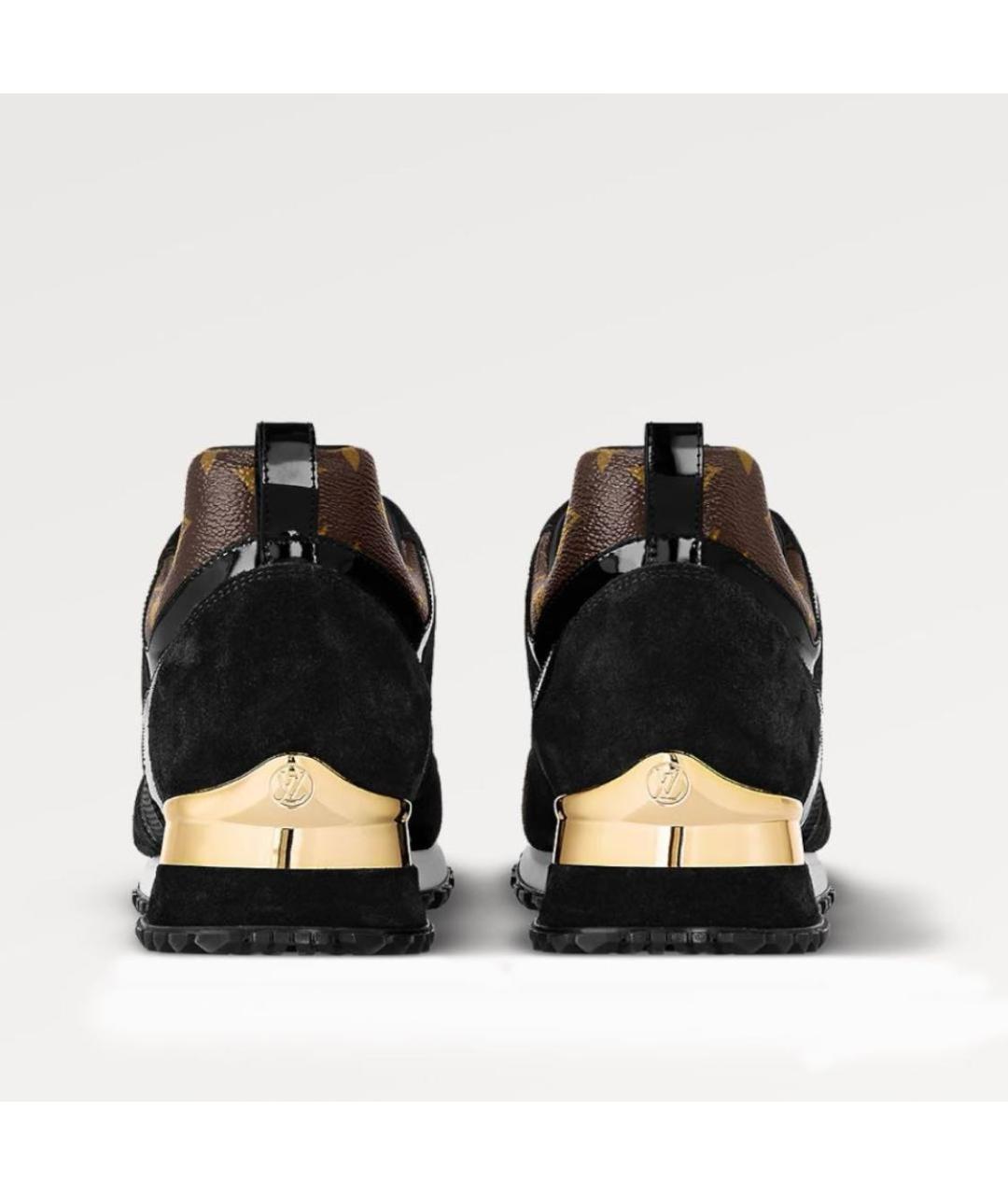 LOUIS VUITTON Черные кожаные кроссовки, фото 3