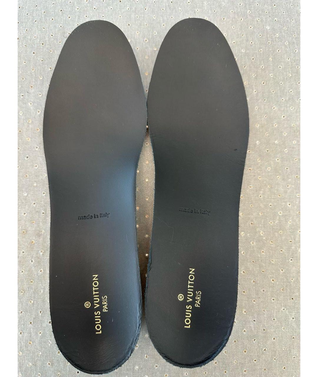 LOUIS VUITTON Черные кожаные кроссовки, фото 8