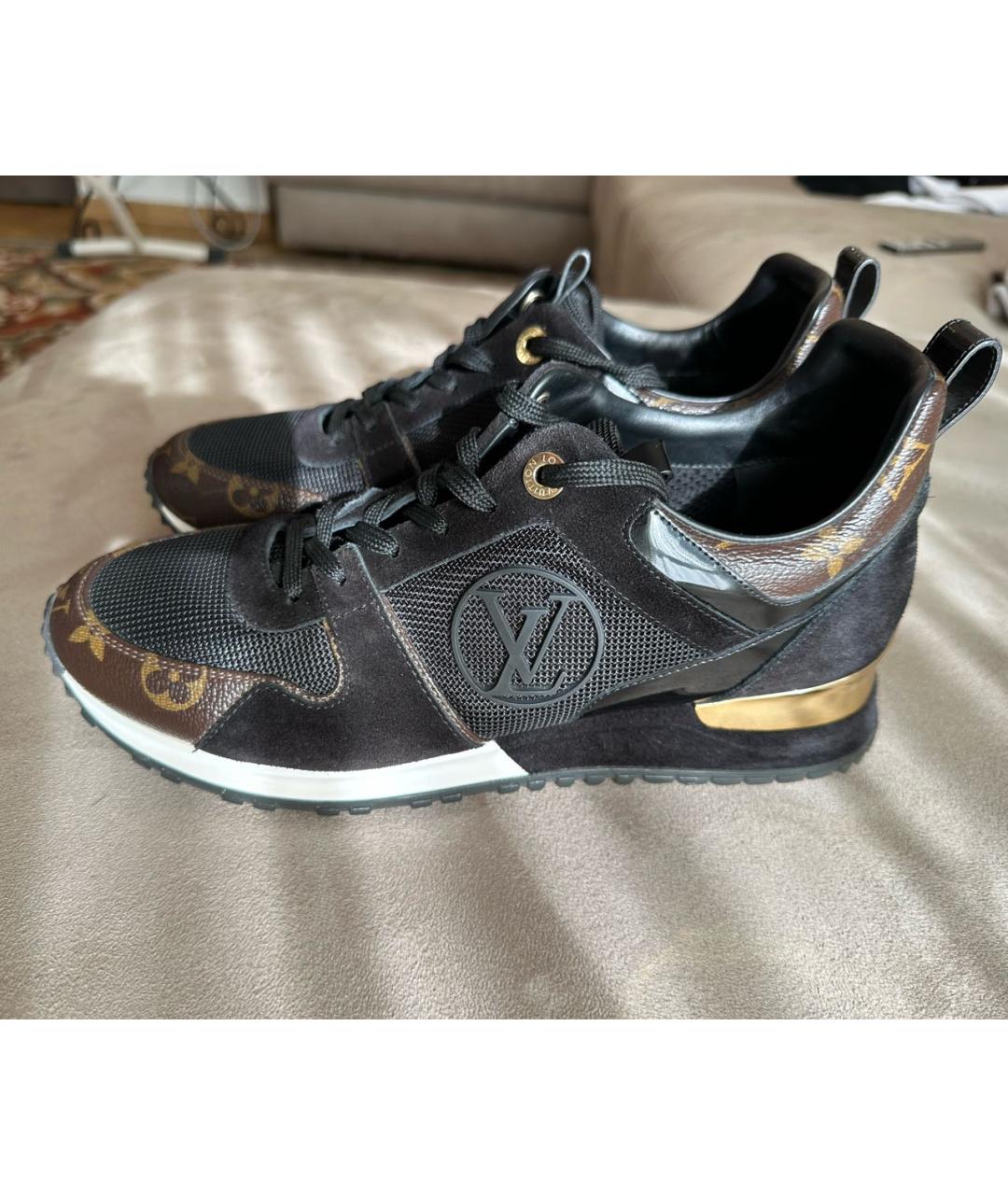 LOUIS VUITTON Черные кожаные кроссовки, фото 6