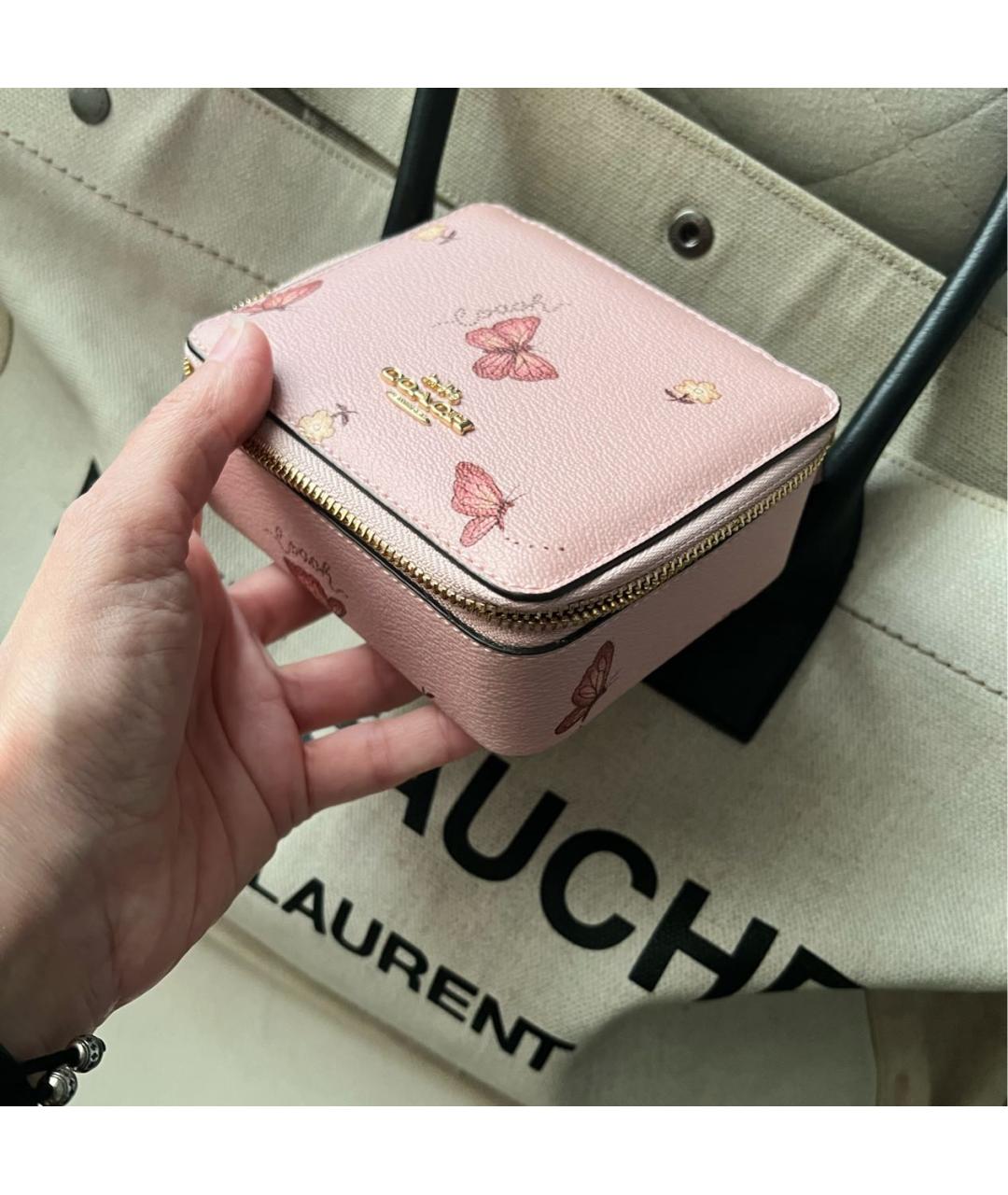 COACH Розовая косметичка, фото 7