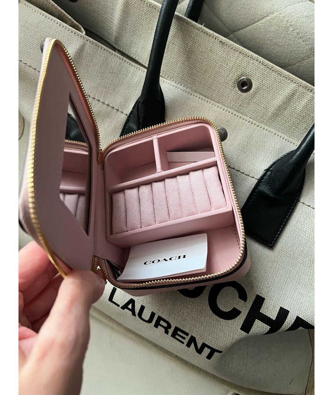 COACH Розовая косметичка, фото 5