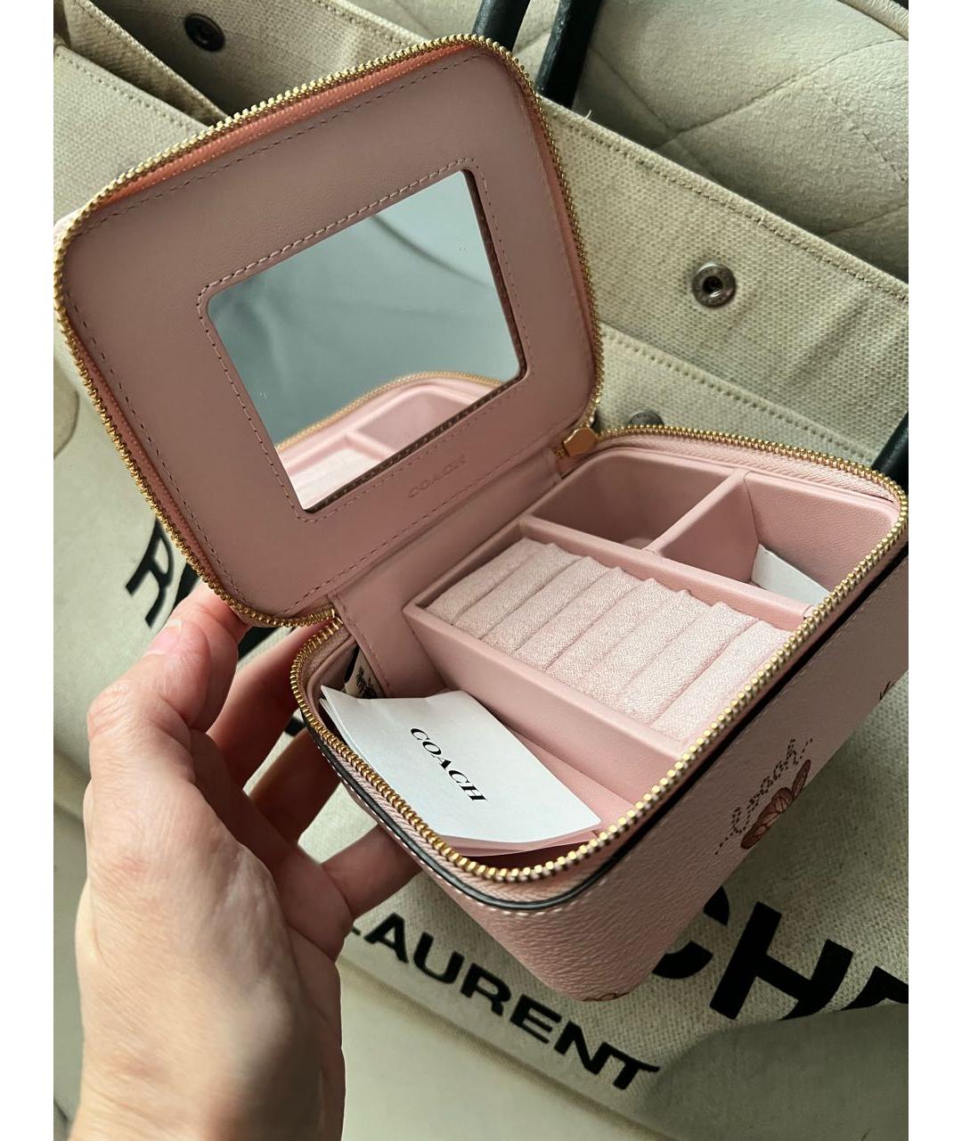 COACH Розовая косметичка, фото 6