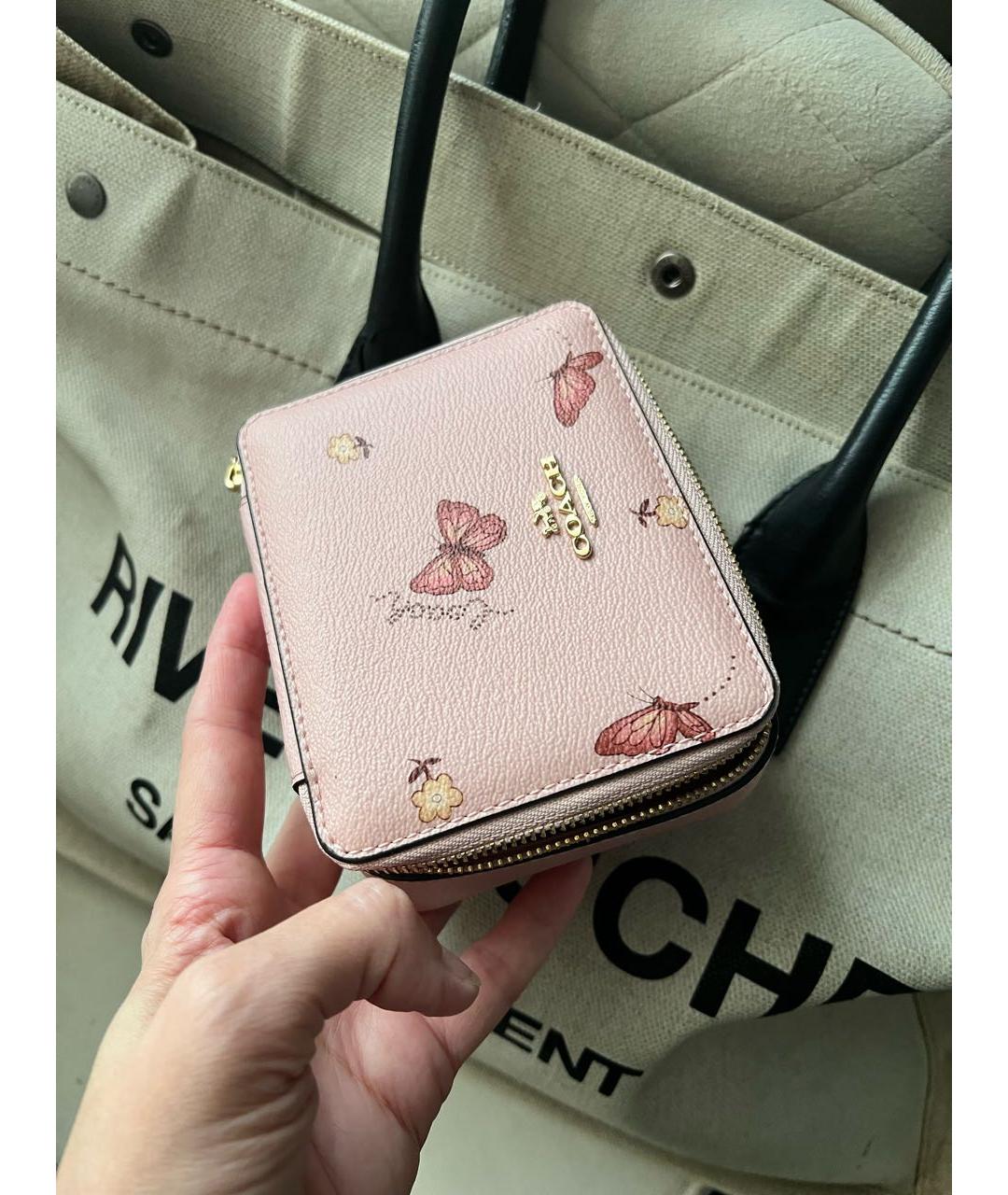 COACH Розовая косметичка, фото 8
