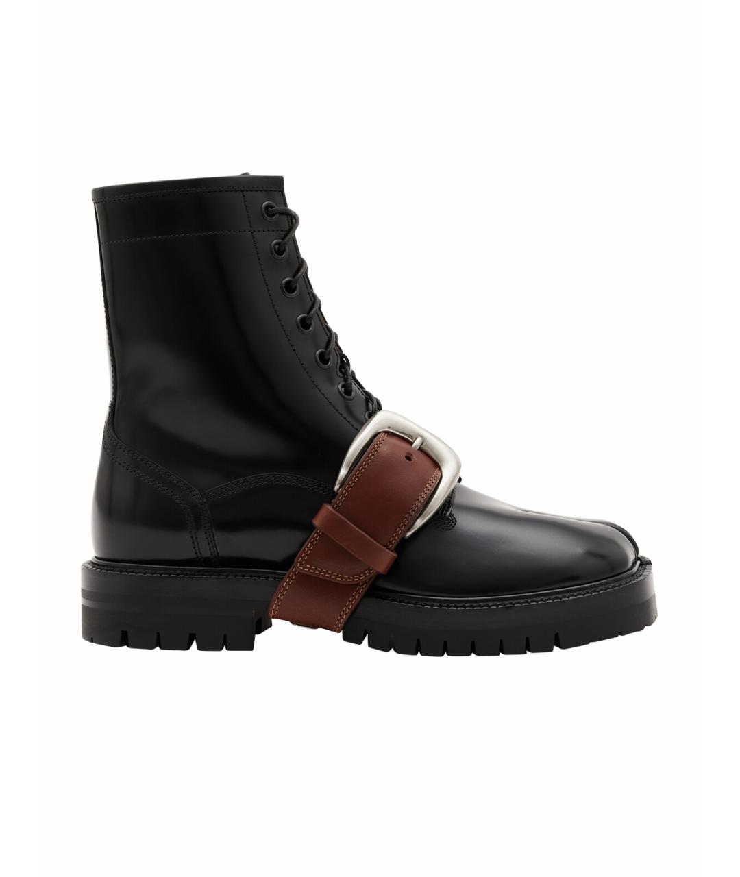 MAISON MARGIELA Черные кожаные ботинки, фото 1
