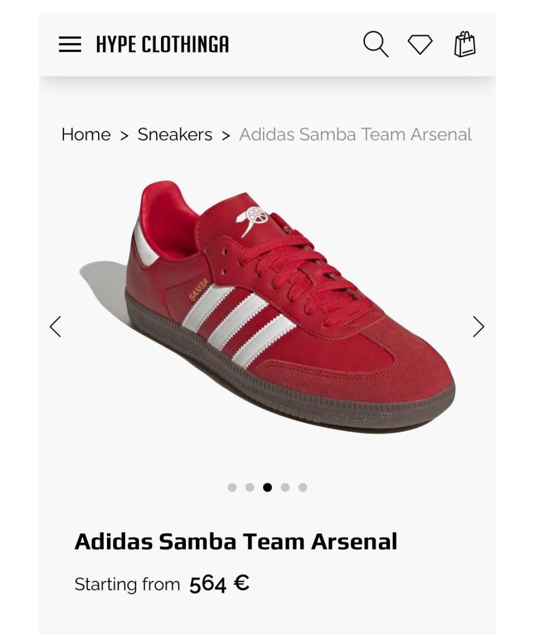 ADIDAS Красные низкие кроссовки / кеды, фото 8
