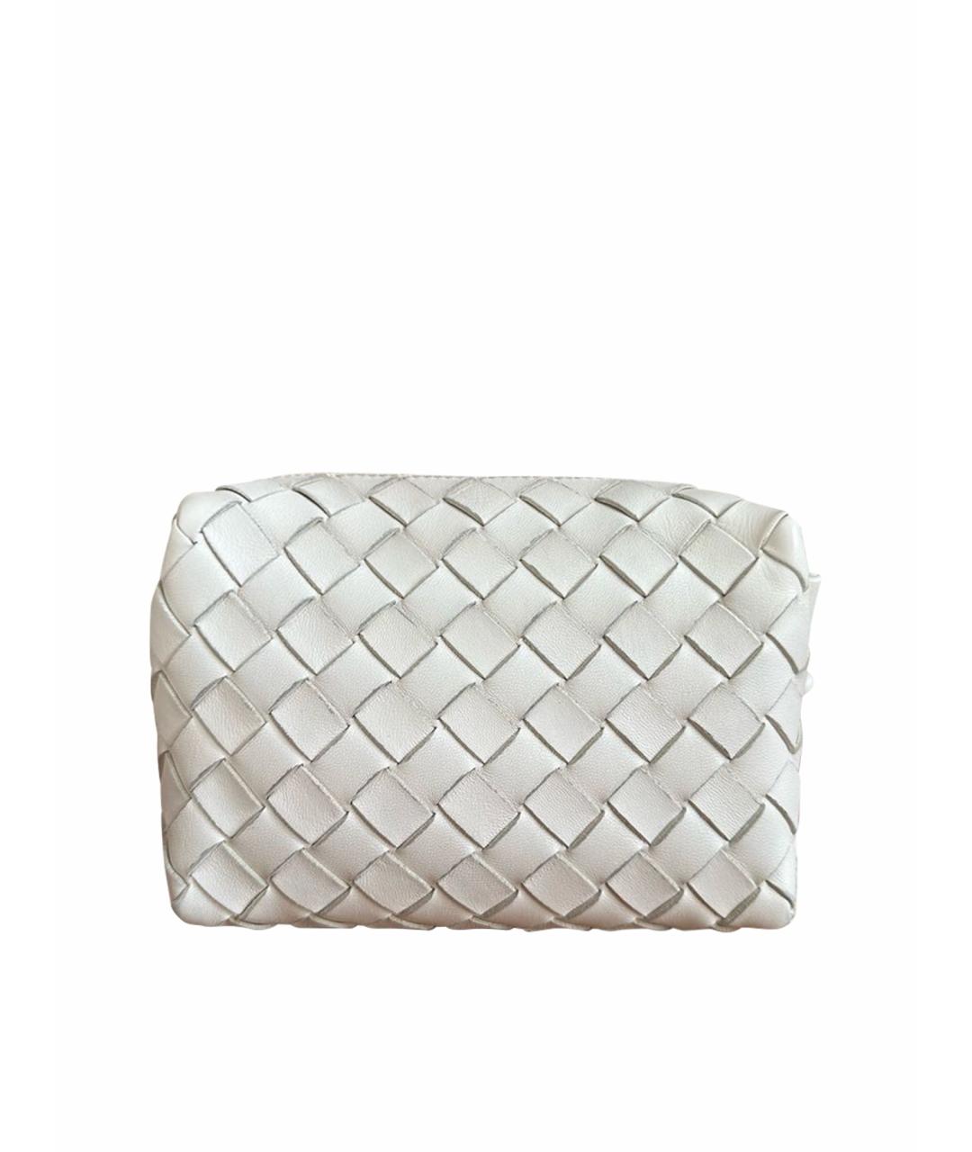 BOTTEGA VENETA Белая кожаная сумка через плечо, фото 1