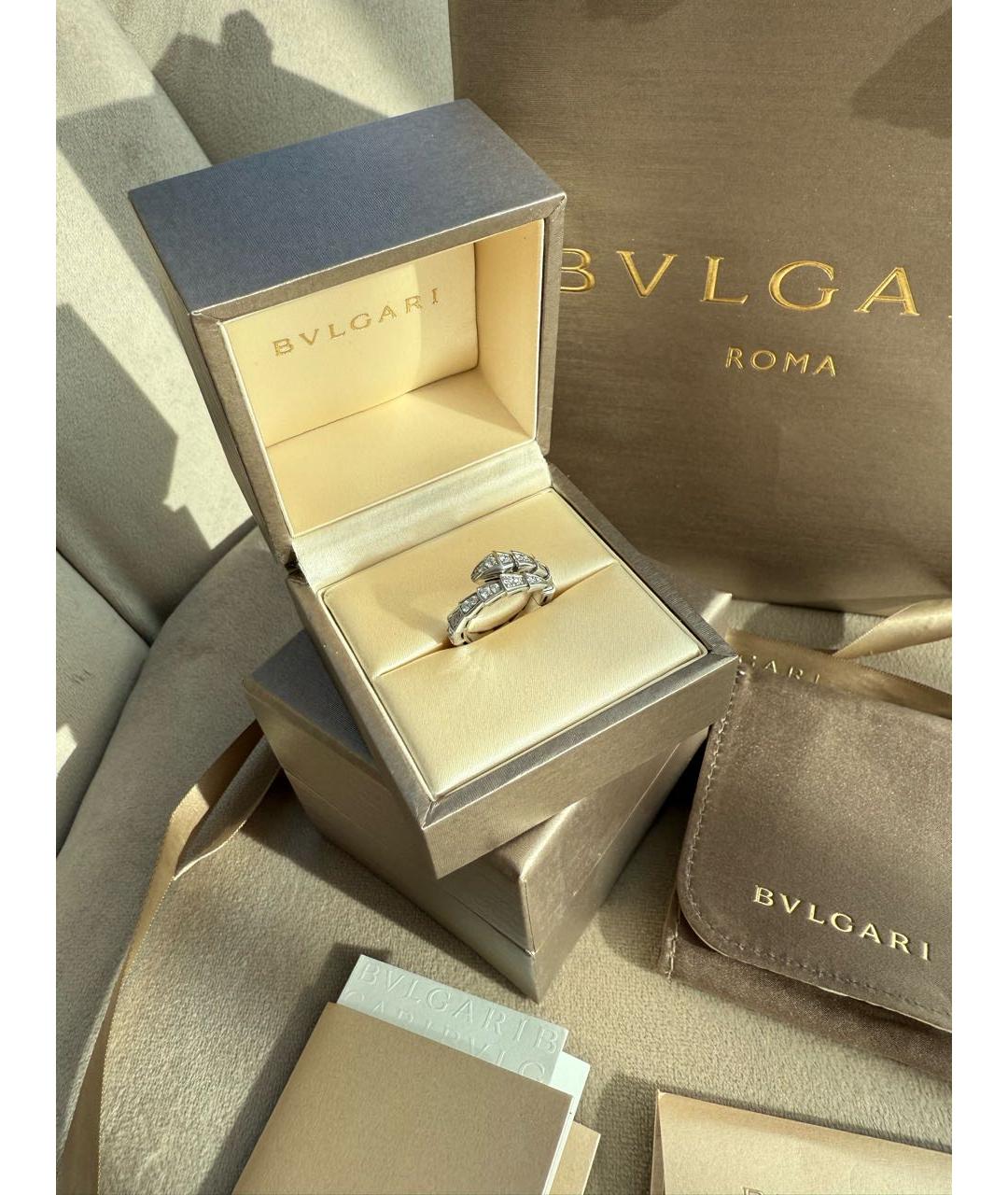 BVLGARI Кольцо из белого золота, фото 9