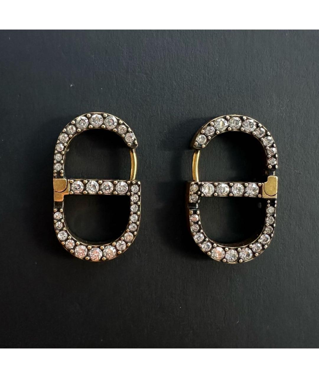 CHRISTIAN DIOR Золотые металлические серьги, фото 2