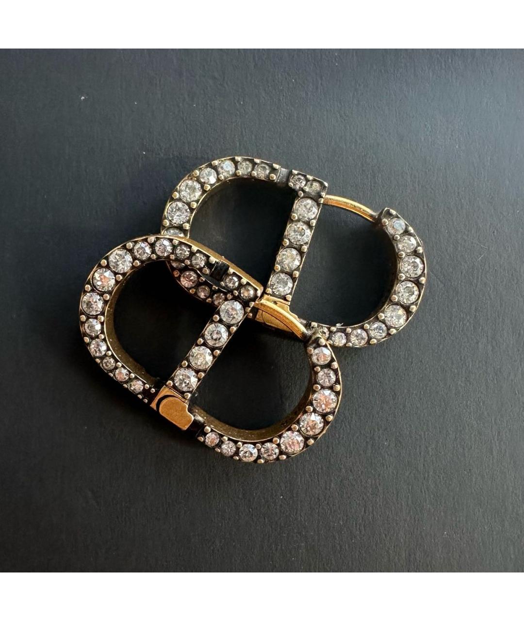 CHRISTIAN DIOR Золотые металлические серьги, фото 3