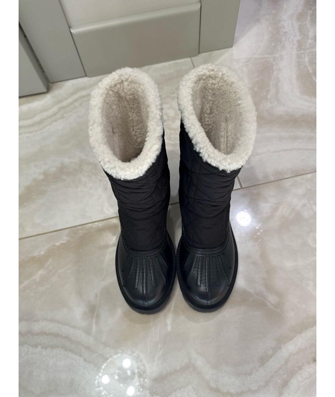 CHRISTIAN DIOR Черные кожаные полусапоги, фото 2