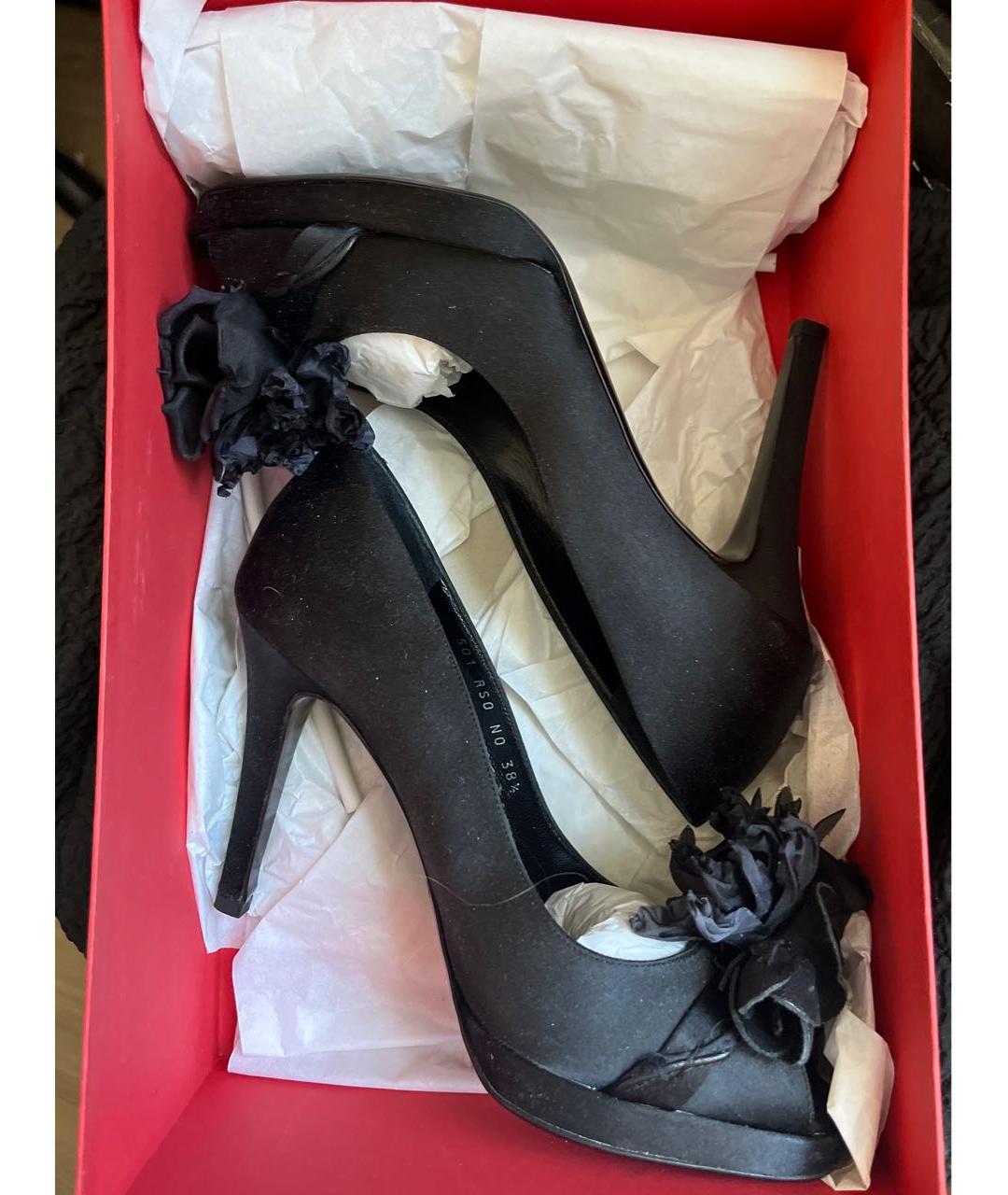 VALENTINO Черные текстильные туфли, фото 8