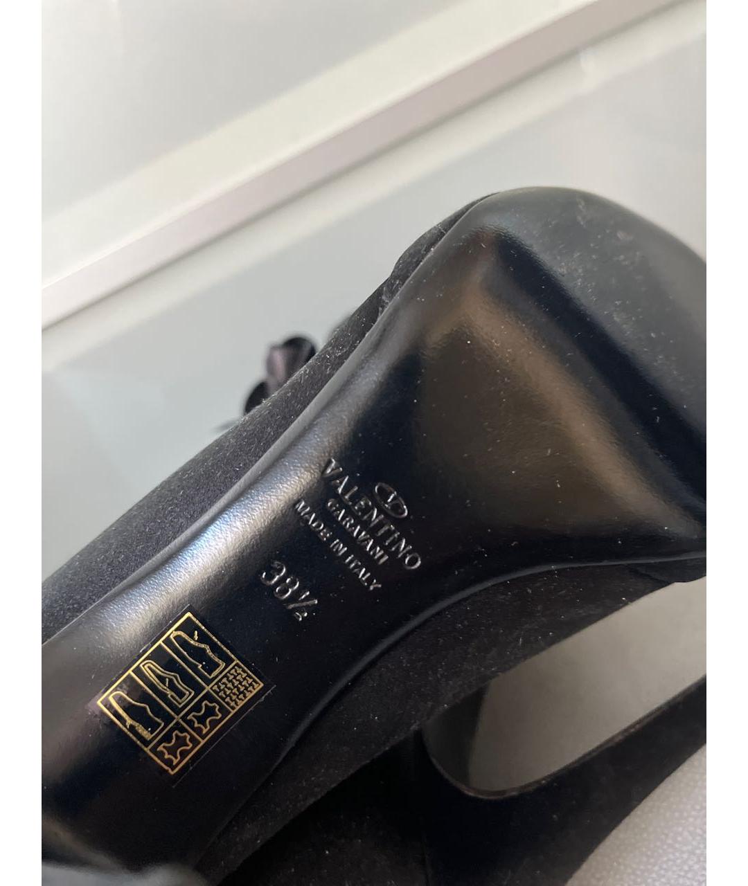 VALENTINO Черные текстильные туфли, фото 4