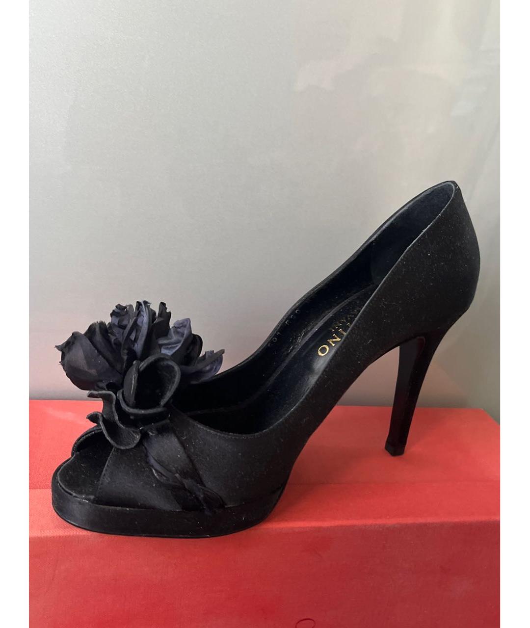 VALENTINO Черные текстильные туфли, фото 6