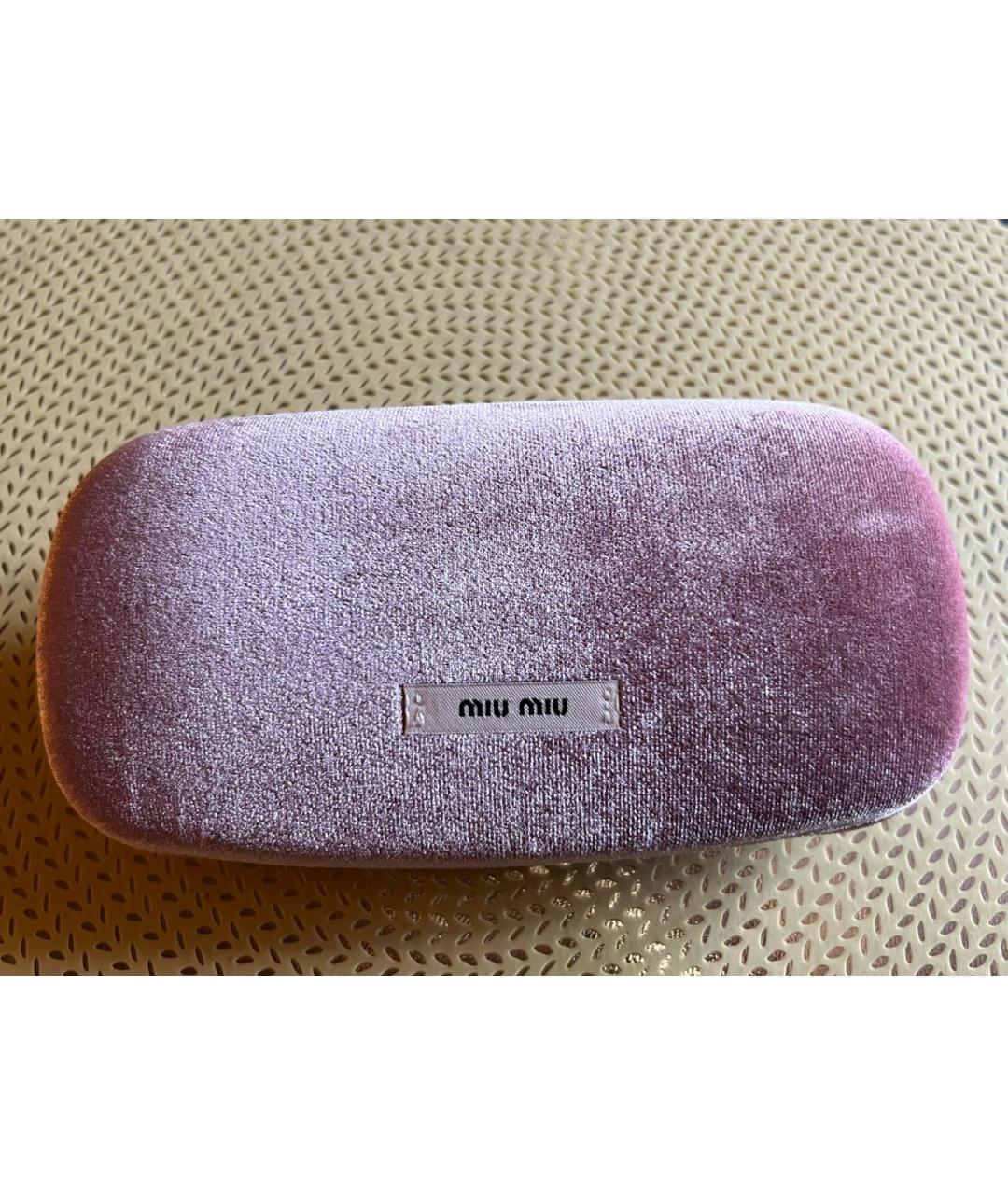 MIU MIU Розовые пластиковые солнцезащитные очки, фото 4