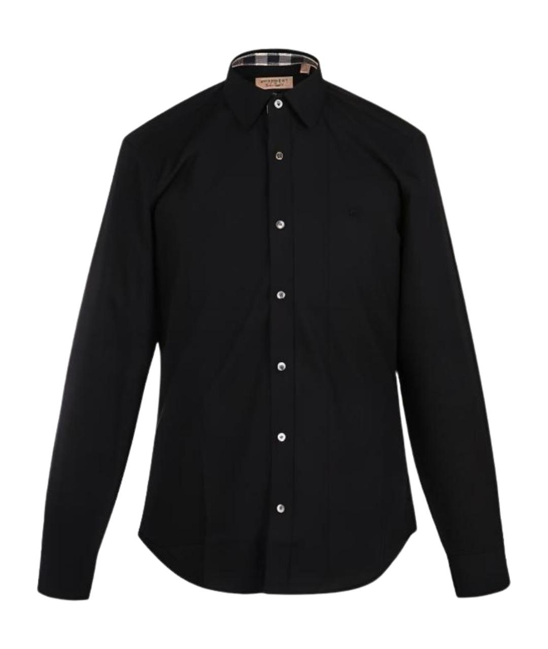 BURBERRY Черная хлопковая кэжуал рубашка, фото 1