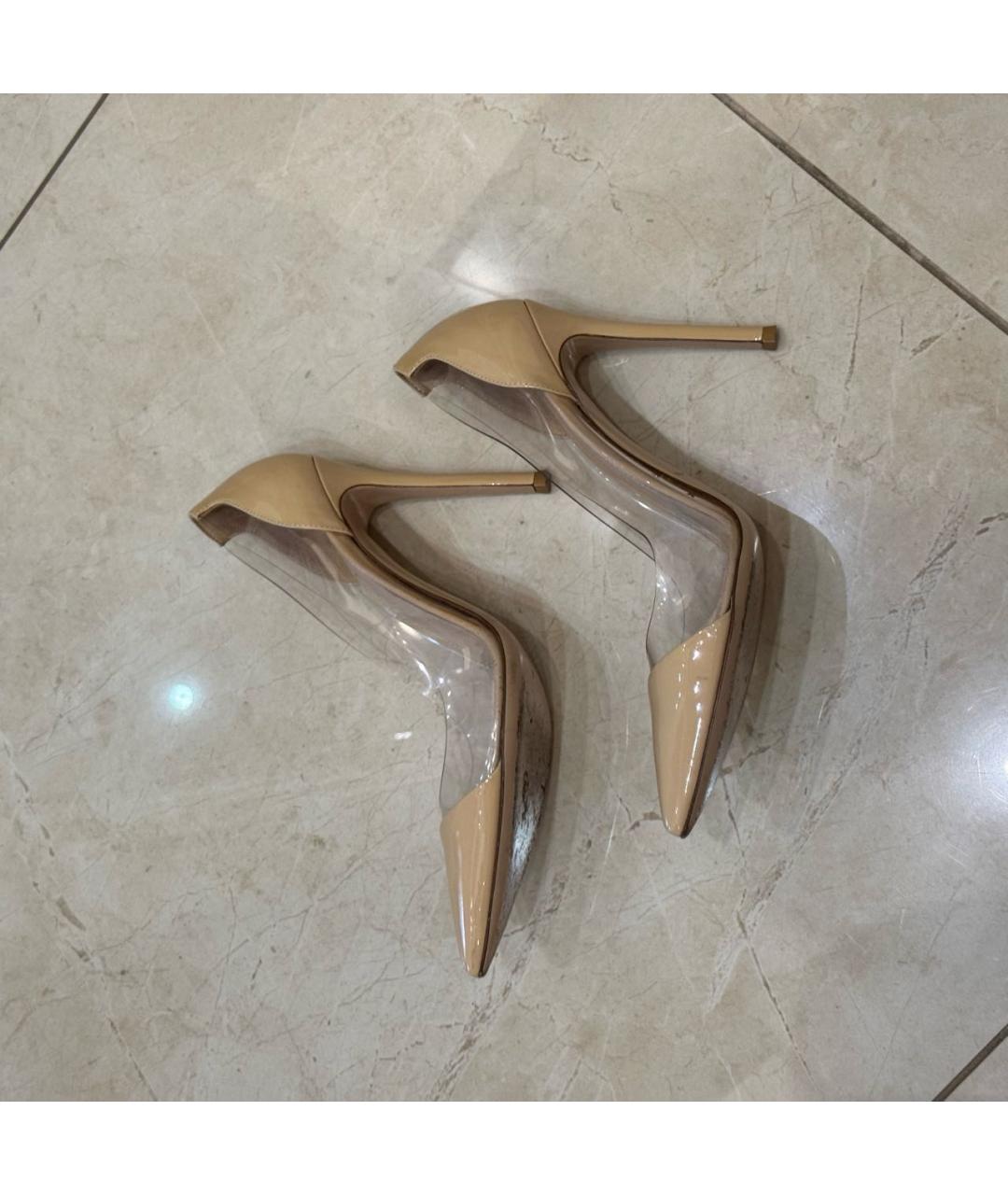 GIANVITO ROSSI Бежевые кожаные туфли, фото 5