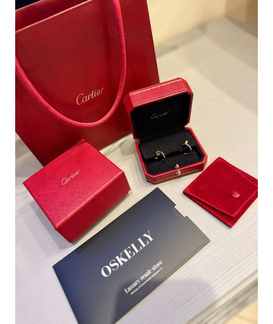 CARTIER Золотые серьги из розового золота, фото 3