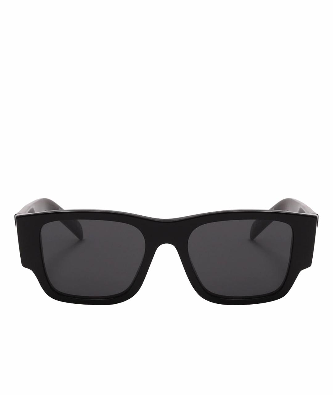 PRADA Черные пластиковые солнцезащитные очки, фото 1
