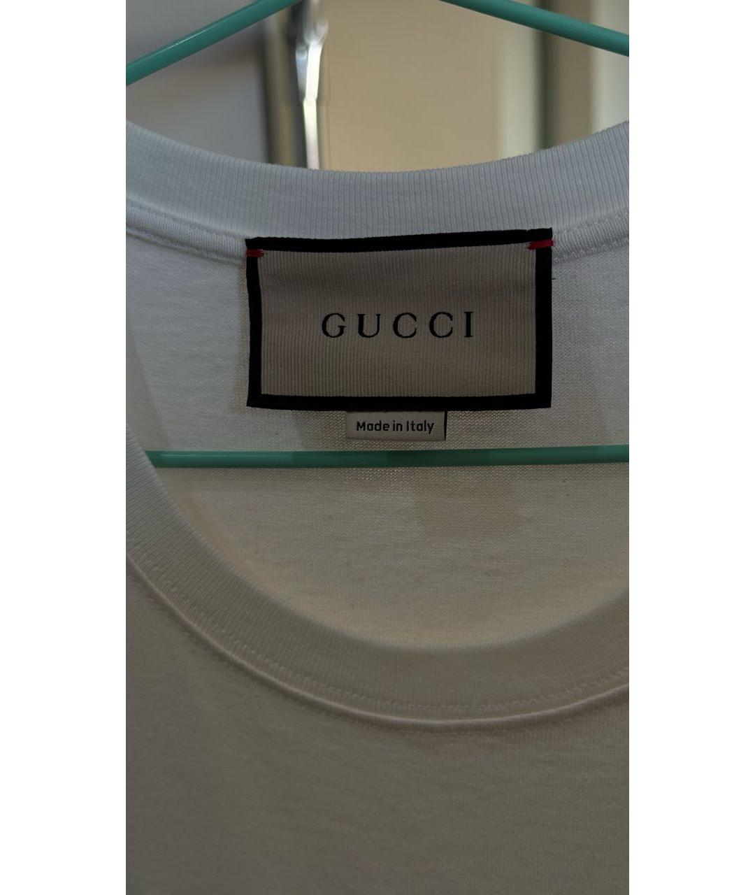 GUCCI Бежевая хлопковая футболка, фото 3