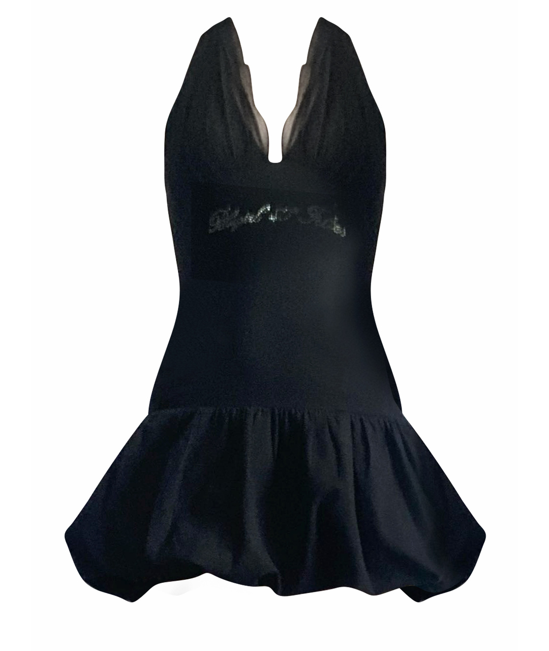 BLUGIRL Черное хлопко-эластановое повседневное платье, фото 1