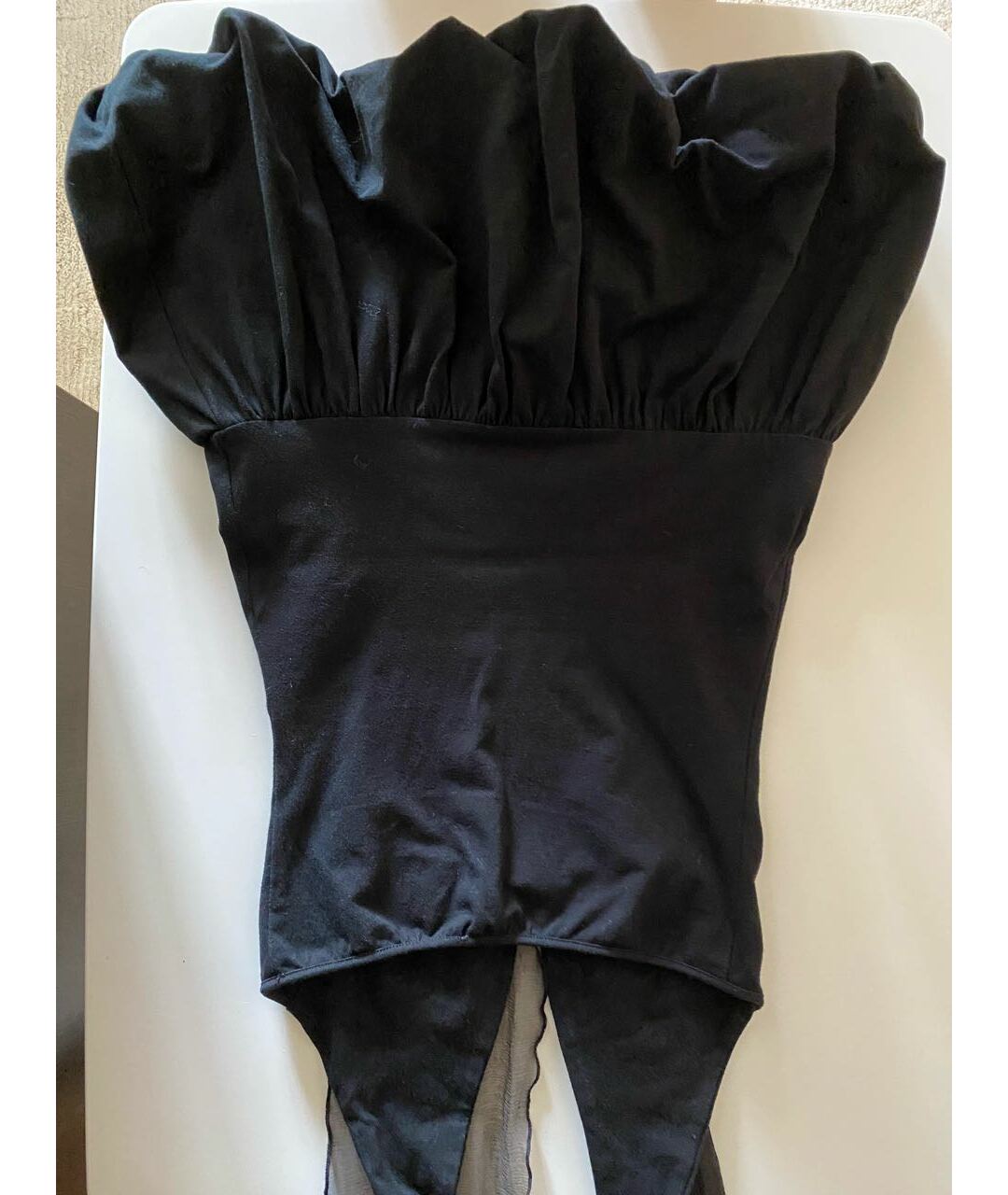 BLUGIRL Черное хлопко-эластановое повседневное платье, фото 2